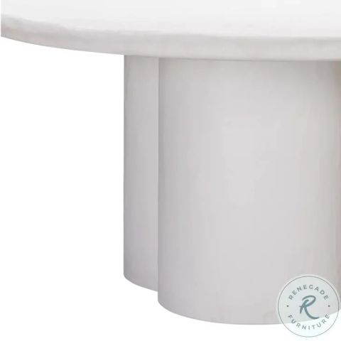 Elika White Faux Plaster Round Dining Table From Tov | Coleman Furniture pertaining to Elika White Faux Plaster Round Dining Table